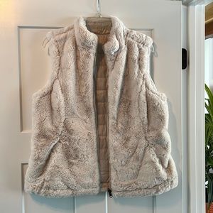 Reversible faux fur vest from Costco